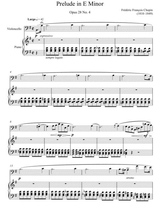 Frdric Chopin Prelude In E Minor Opus 28 No 4 Violoncello Solo
