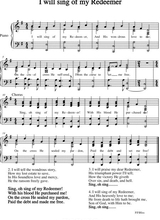 I Will Sing Of My Redeemer A New Tune To A Wonderful Old Hymn